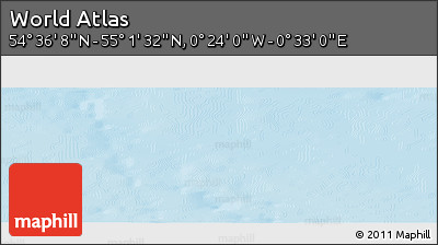 Physical Panoramic Map of the Area around 54° 48' 50" N, 0° 4' 30" E