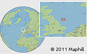 Savanna Style Location Map of the area around 54° 48' 50" N, 0° 55' 29" E