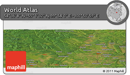 Satellite Panoramic Map of the Area around 54° 48' 50" N, 100° 22' 30" E