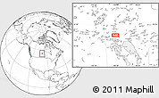 Blank Location Map of the area around 54° 48' 50" N, 100° 13' 29" W