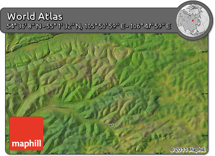 Satellite Map of the Area around 54° 48' 50" N, 106° 19' 29" E