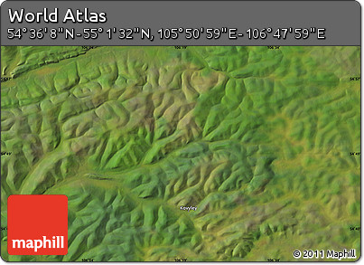 Satellite Map of the Area around 54° 48' 50" N, 106° 19' 29" E