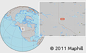 Gray Location Map of the area around 54° 48' 50" N, 118° 55' 30" W