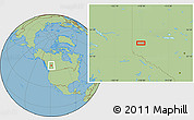 Savanna Style Location Map of the area around 54° 48' 50" N, 118° 55' 30" W