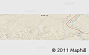Shaded Relief Panoramic Map of the area around 54° 48' 50" N, 118° 55' 30" W