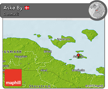 Physical 3D Map of Askø By