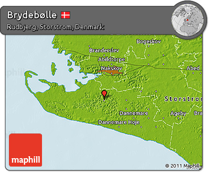 Physical 3D Map of Brydebølle