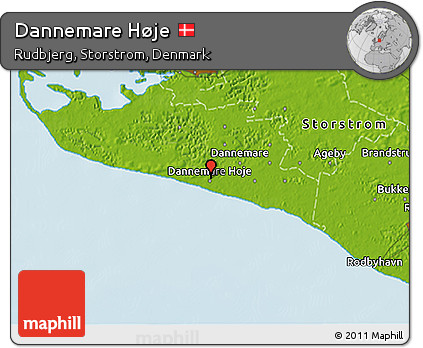 Physical 3D Map of Dannemare Høje