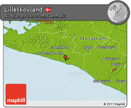Physical 3D Map of Lilleskovland