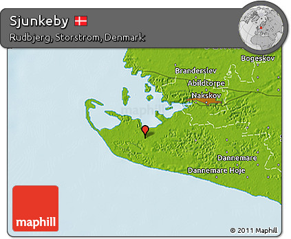 Physical 3D Map of Sjunkeby