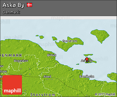 Physical 3D Map of Askø By