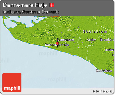 Physical 3D Map of Dannemare Høje