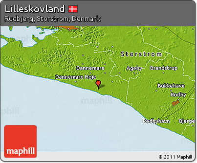 Physical 3D Map of Lilleskovland