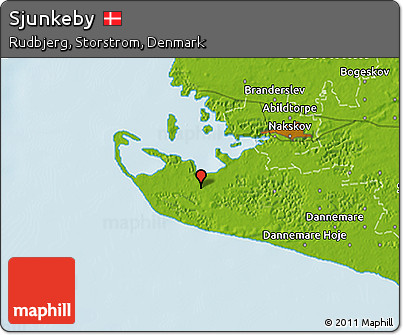 Physical 3D Map of Sjunkeby
