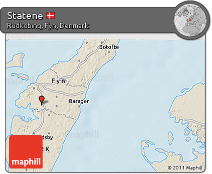 Shaded Relief 3D Map of Statene