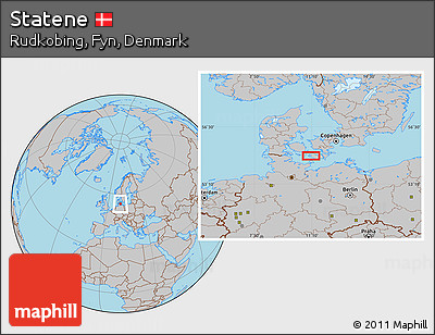 Gray Location Map of Statene