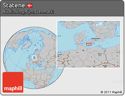 Gray Location Map of Statene