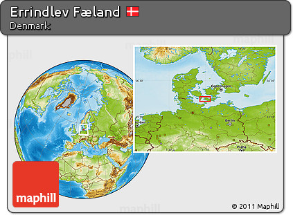 Physical Location Map of Errindlev Fæland