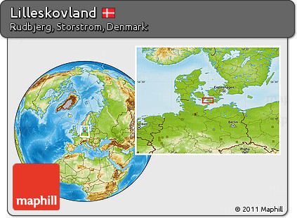 Physical Location Map of Lilleskovland