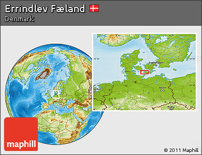 Physical Location Map of Errindlev Fæland
