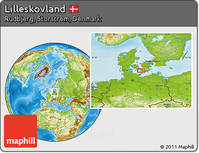 Physical Location Map of Lilleskovland