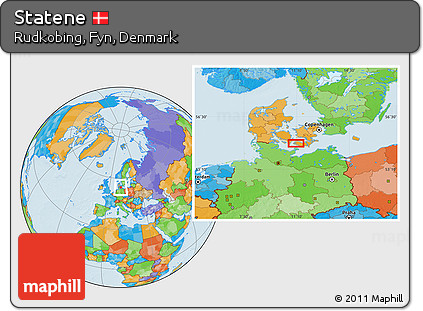 Political Location Map of Statene