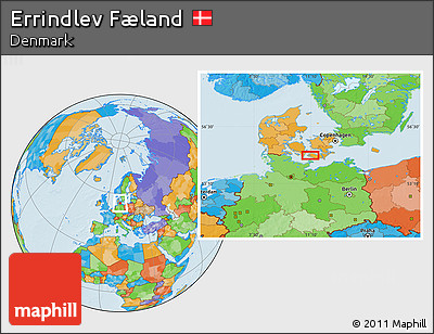 Political Location Map of Errindlev Fæland