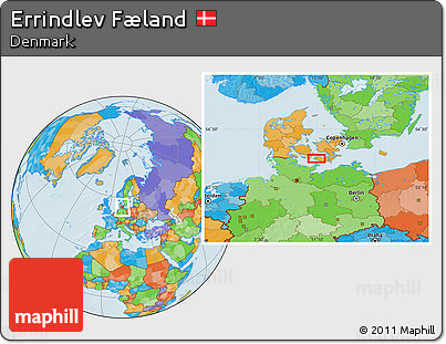 Political Location Map of Errindlev Fæland