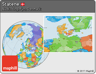 Political Location Map of Statene
