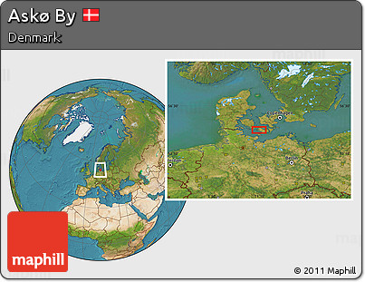 Satellite Location Map of Askø By