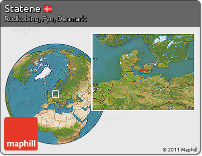 Satellite Location Map of Statene