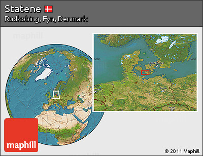 Satellite Location Map of Statene