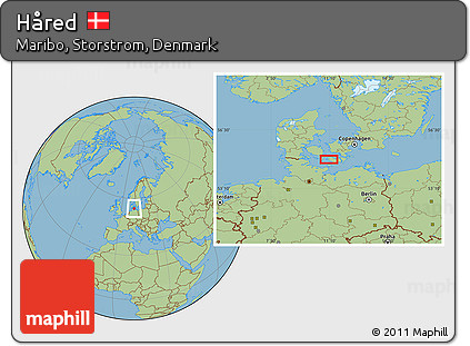 Savanna Style Location Map of Håred