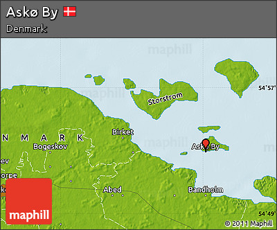 Physical Map of Askø By