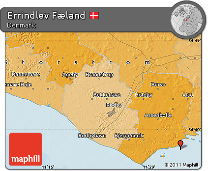 Political Map of Errindlev Fæland