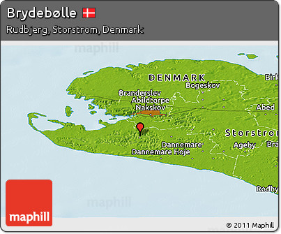 Physical Panoramic Map of Brydebølle