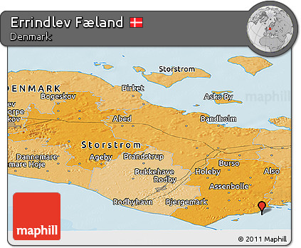 Political Panoramic Map of Errindlev Fæland