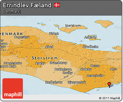 Political Panoramic Map of Errindlev Fæland