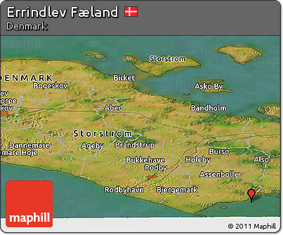 Satellite Panoramic Map of Errindlev Fæland