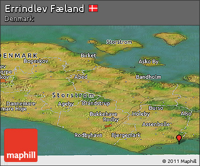 Satellite Panoramic Map of Errindlev Fæland