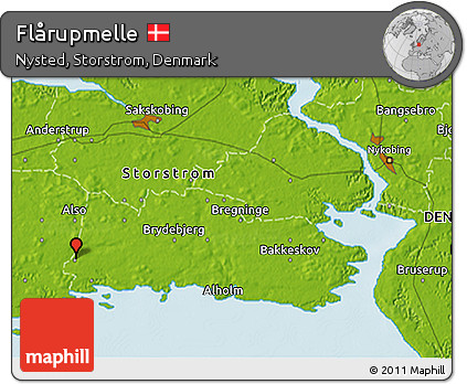 Physical 3D Map of Flårupmelle