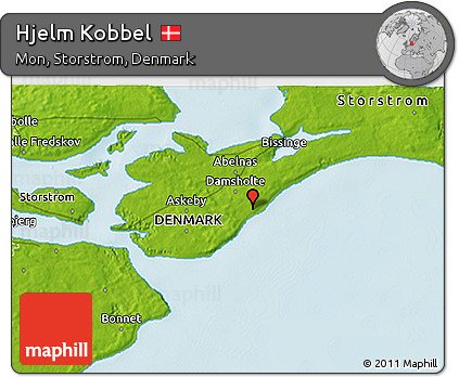 Physical 3D Map of Hjelm Kobbel