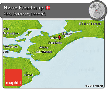 Physical 3D Map of Nørre Frenderup