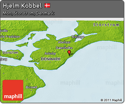 Physical 3D Map of Hjelm Kobbel
