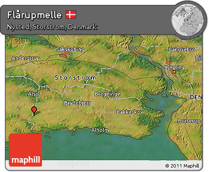 Satellite 3D Map of Flårupmelle