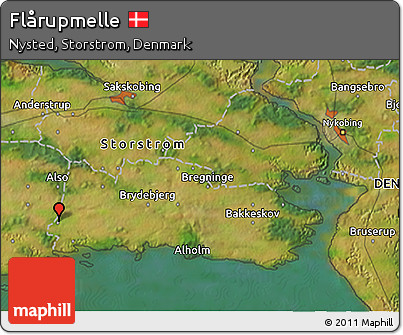 Satellite 3D Map of Flårupmelle