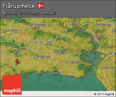 Satellite 3D Map of Flårupmelle
