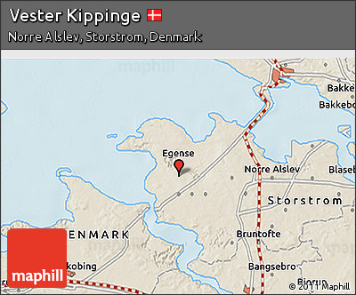 Shaded Relief 3D Map of Vester Kippinge