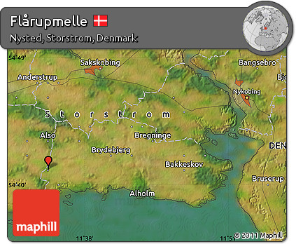 Satellite Map of Flårupmelle