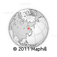 Outline Map of the Area around 54° 48' 50" N, 128° 25' 30" E, rectangular outline